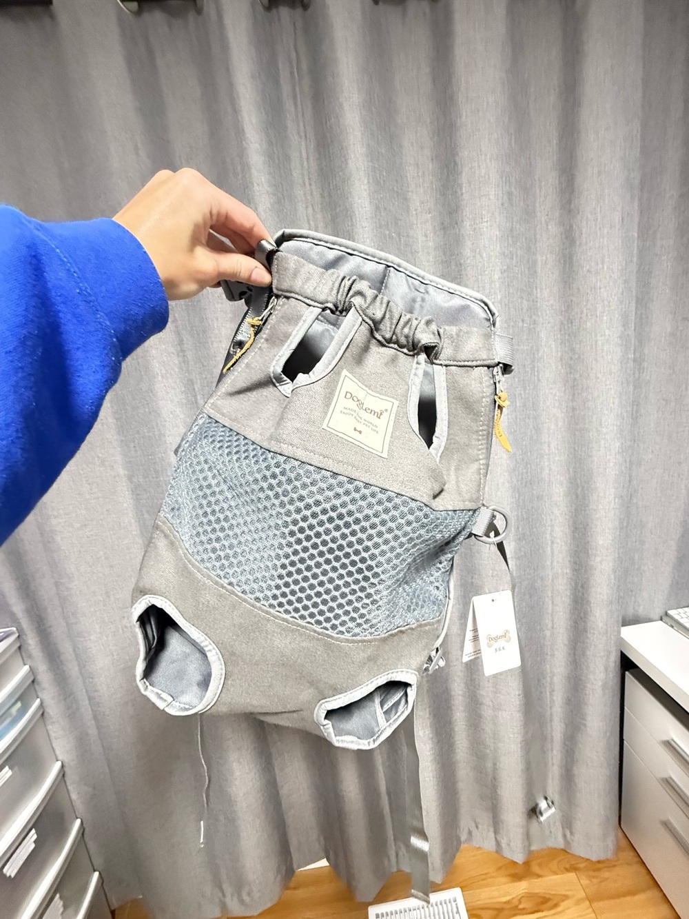 DogLemi Grey Lightweight Dog Backpack (BRAND NEW WITH TAGS)